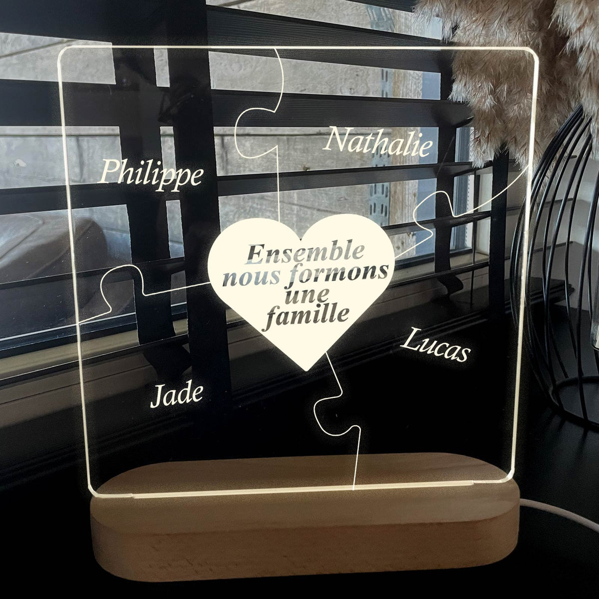 Ensemble Nous Formons une Famille - Lampe décorative