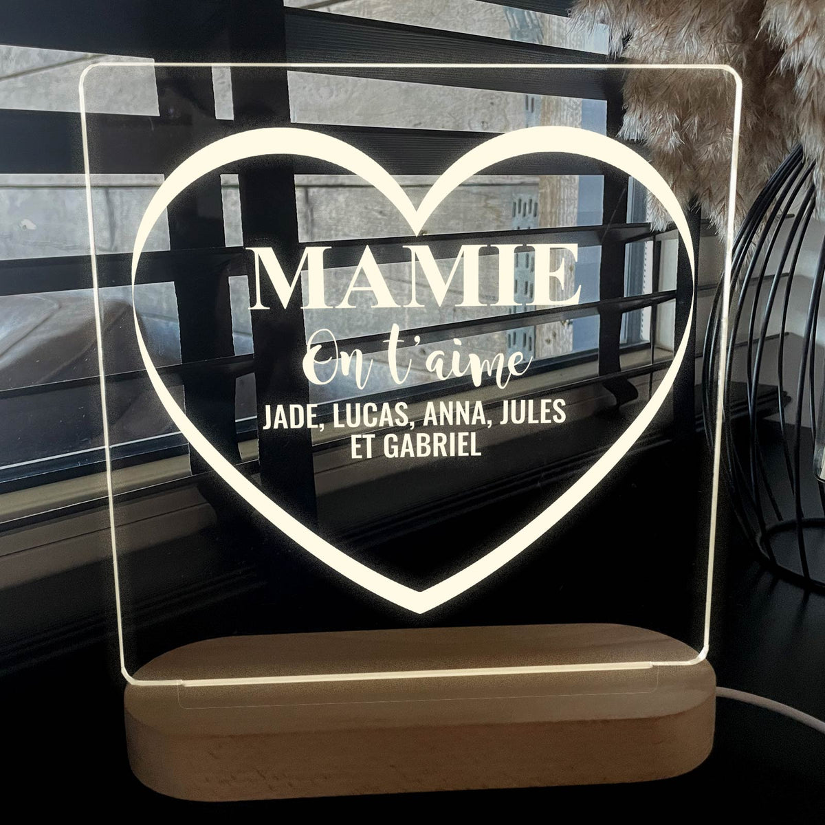 On t&#39;aime - Lampe décorative
