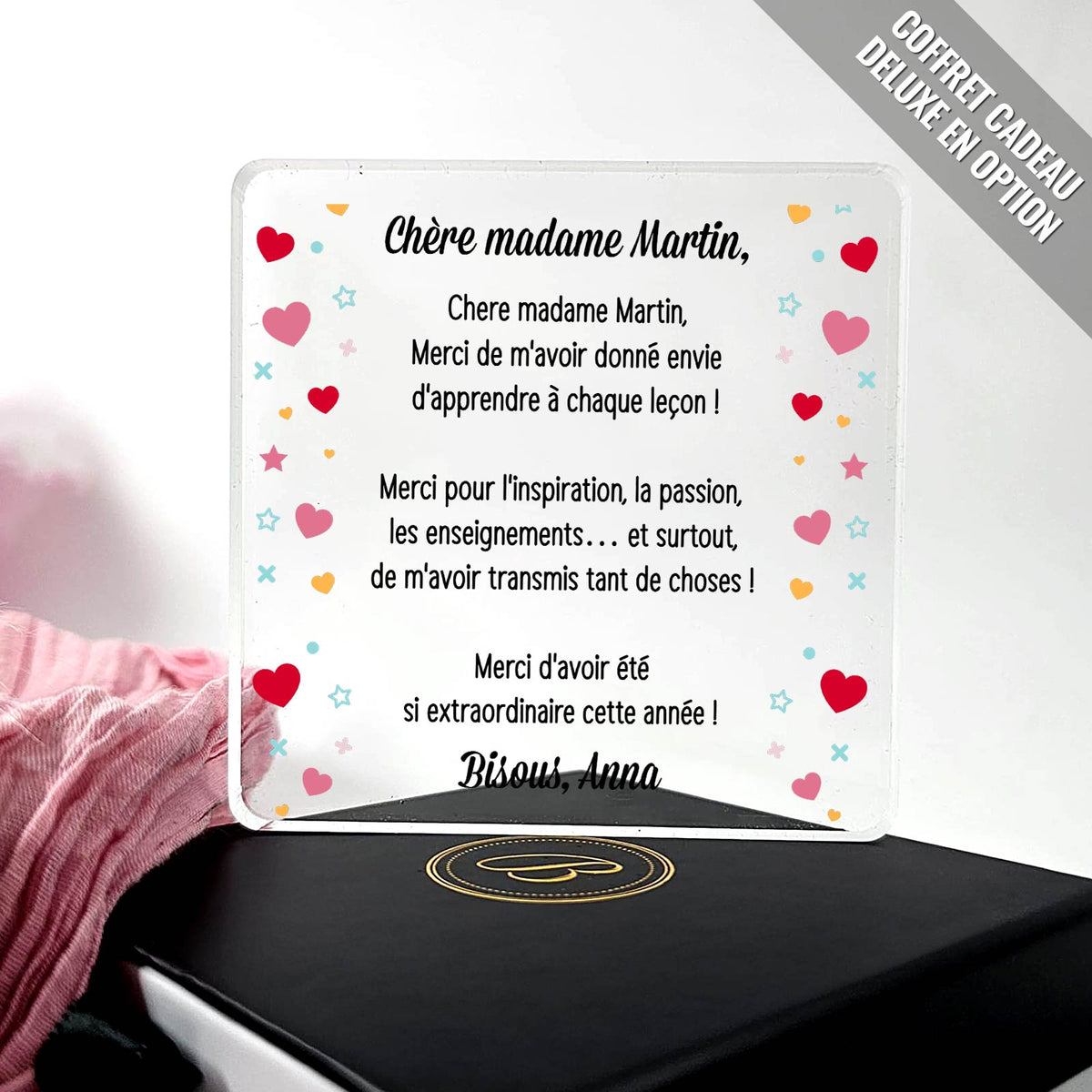 Merci pour tout - Plaque en Plexiglas