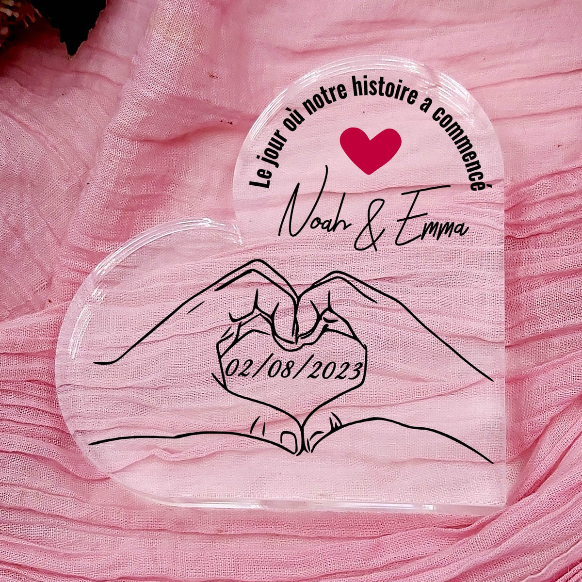 Mains Formant Un Cœur - Cœur En Plexiglas