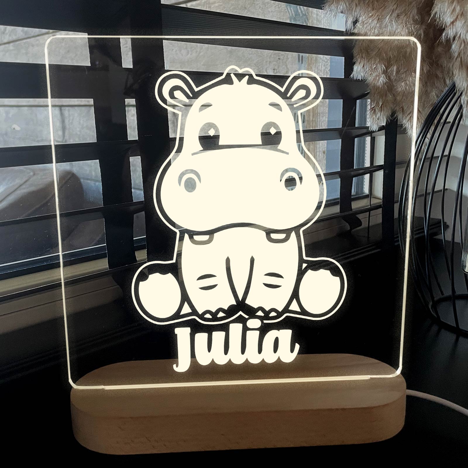 Hippopotame - Lampe décorative