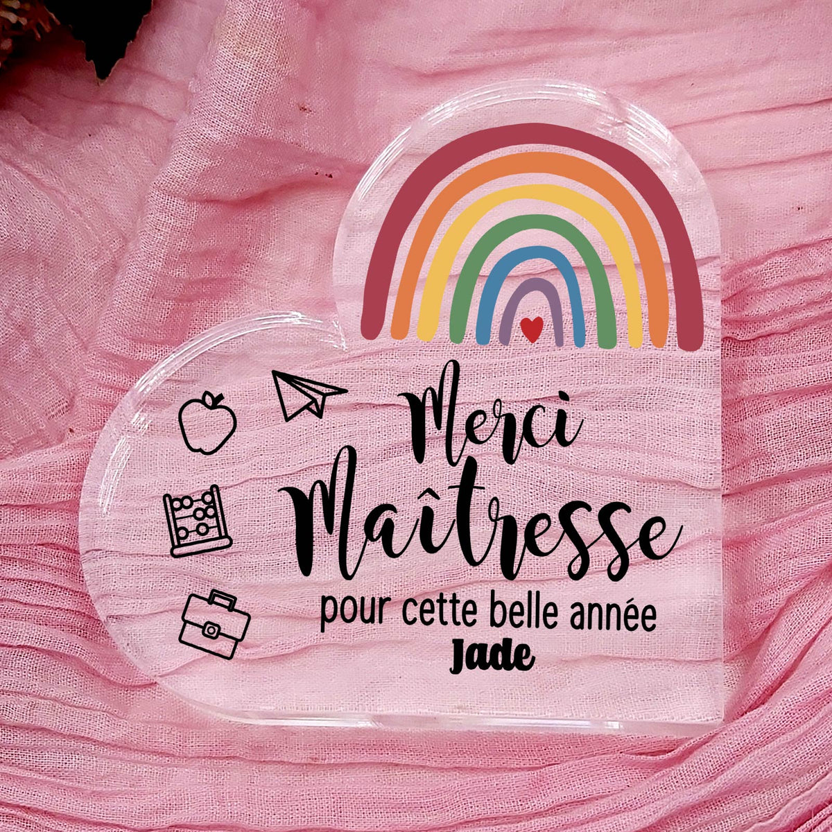 Merci maîtresse - Cœur En Plexiglas