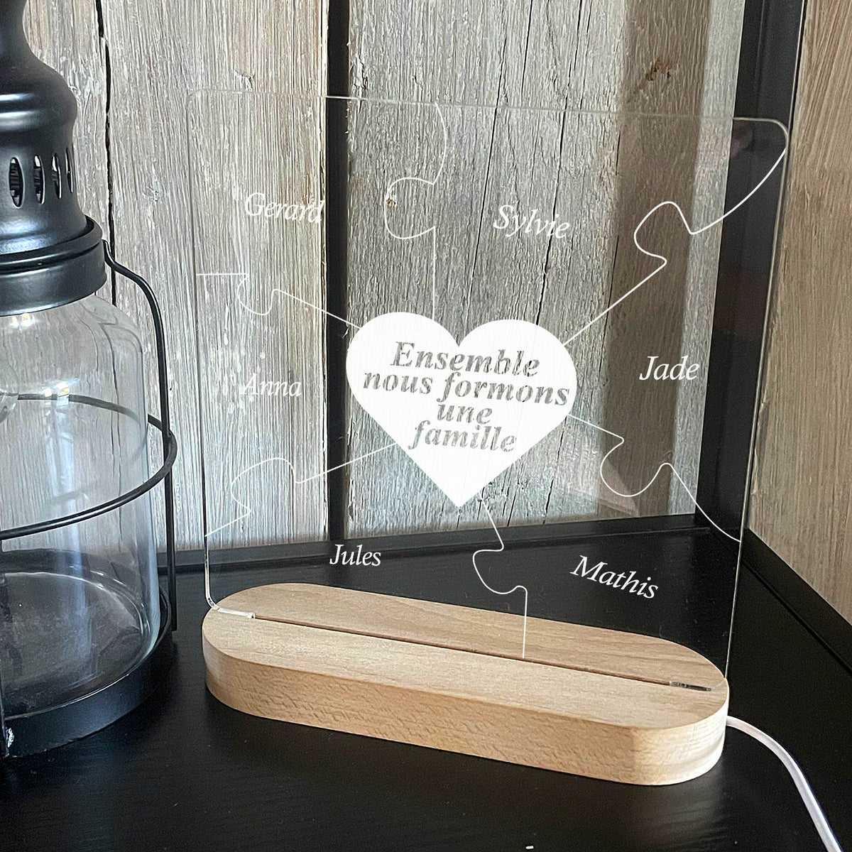 Ensemble Nous Formons une Famille - Lampe décorative