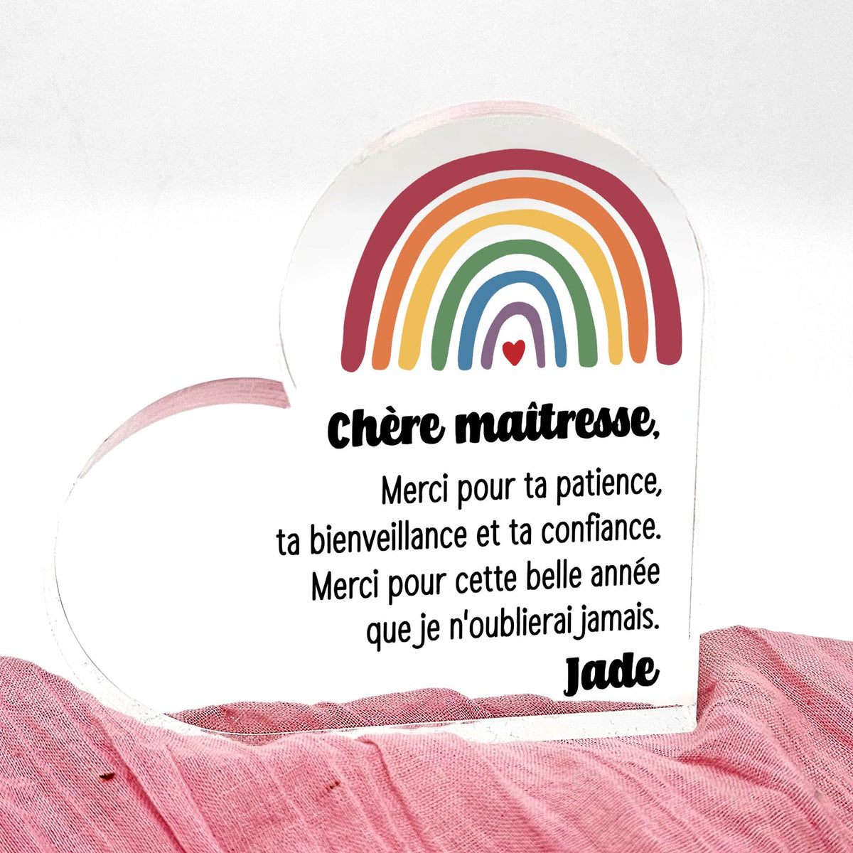 Merci pour cette belle année - Cœur En Plexiglas