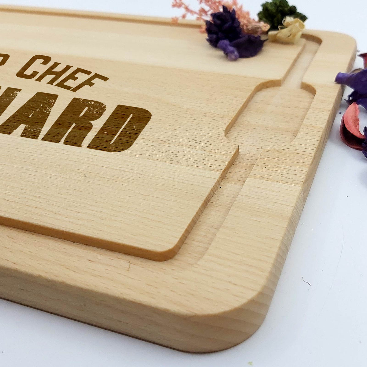 Planche à découper personnalisée avec noms et Initiale