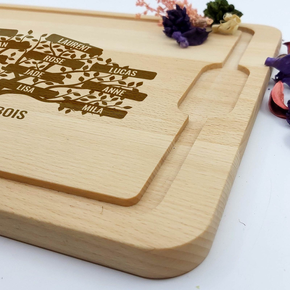 Arbre généalogique et prénoms - Planche à découper