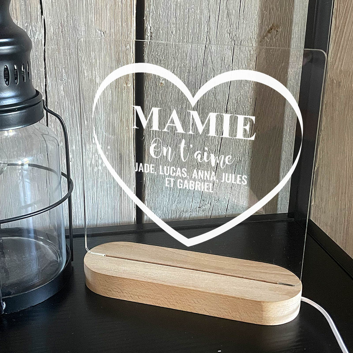 On t&#39;aime - Lampe décorative