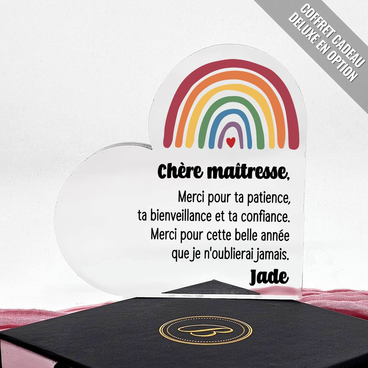 Merci pour cette belle année - Cœur En Plexiglas