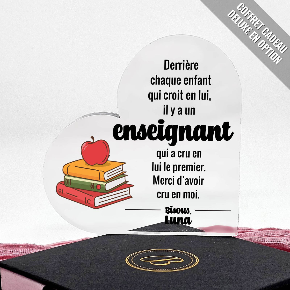 Derrière chaque enfant… - Cœur En Plexiglas