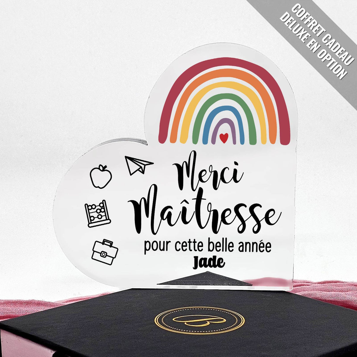 Merci maîtresse - Cœur En Plexiglas