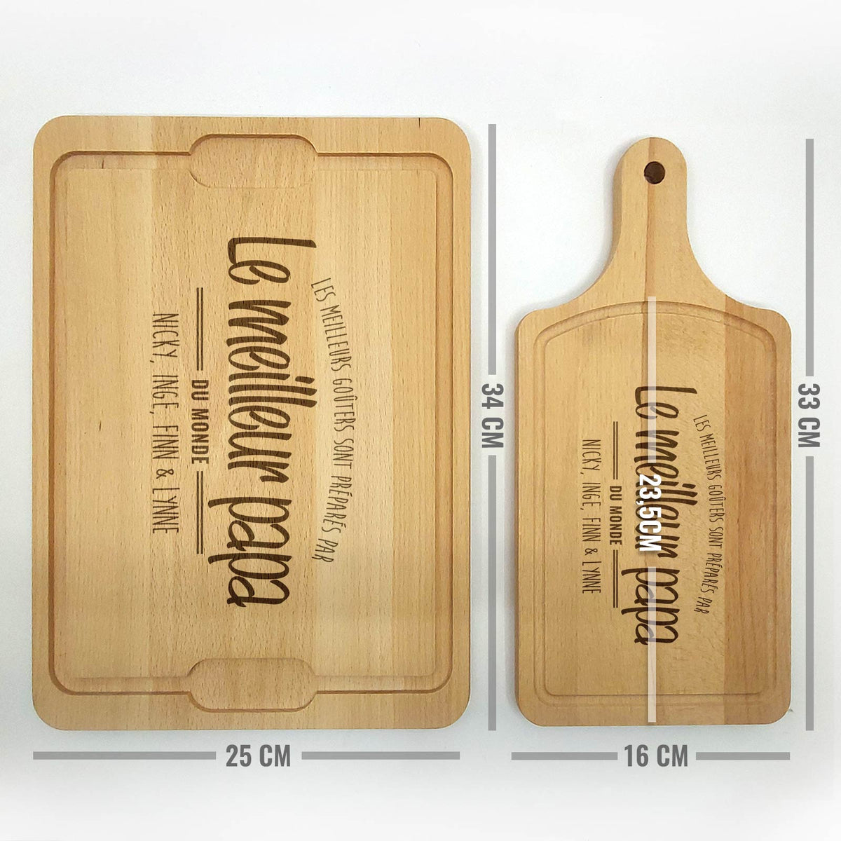 Meilleurs goûters - Planche à découper personnalisée pour papas