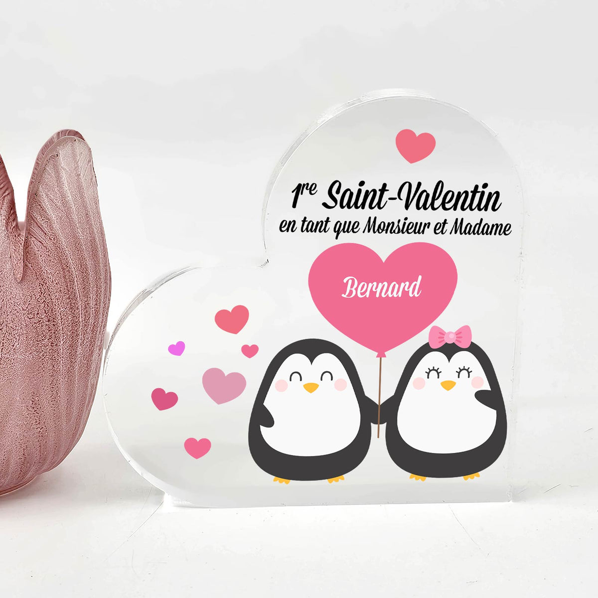 1re Saint-Valentin En Tant Que Mariés - Cœur En Plexiglas