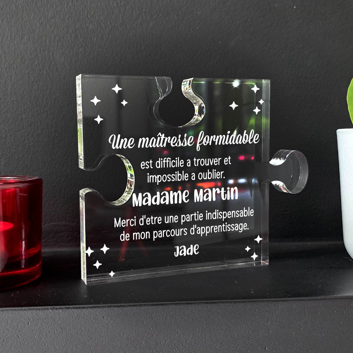 Une maîtresse formidable - Puzzle en Plexiglas