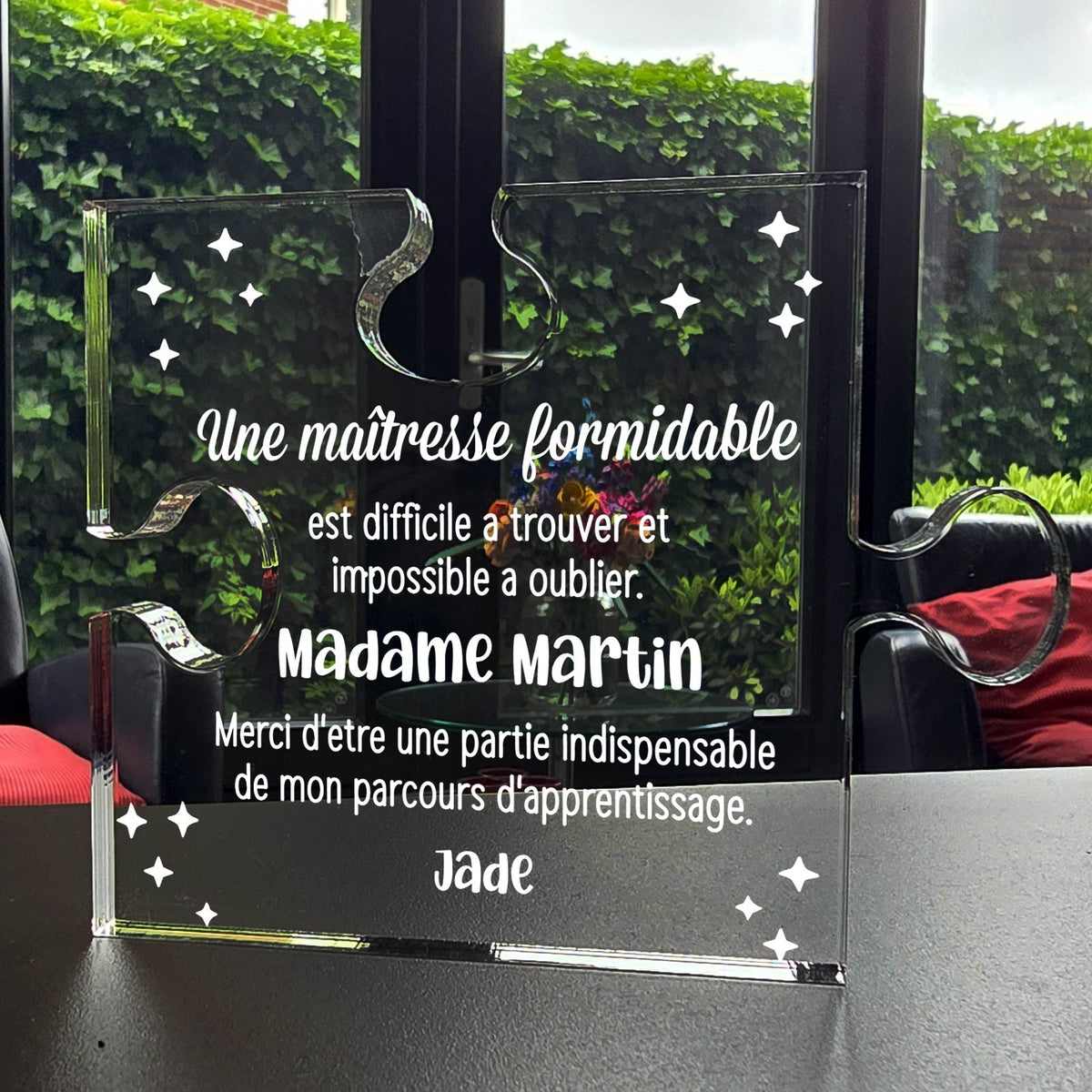 Une maîtresse formidable - Puzzle en Plexiglas