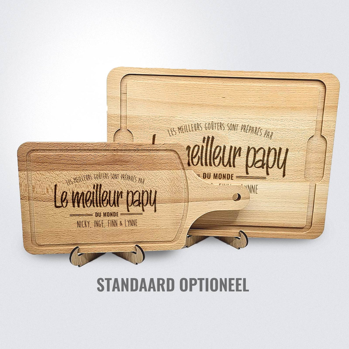 Planche à découper personnalisée avec noms et Initiale