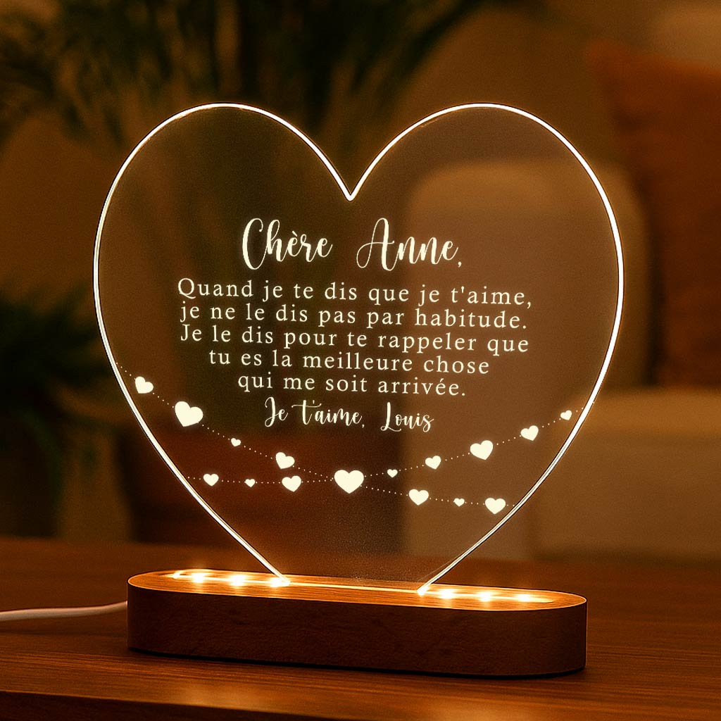 Quand je te dis que je t'aime - Lampe décorative