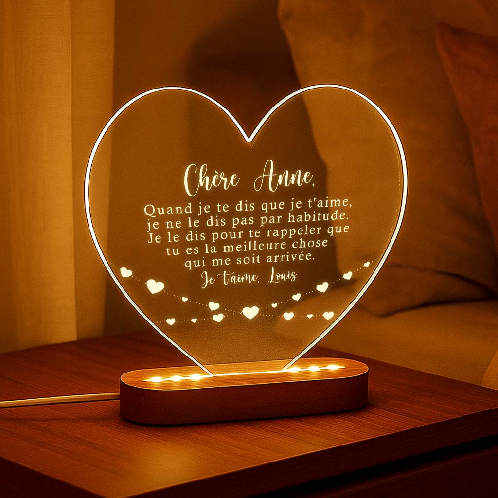 Quand je te dis que je t'aime - Lampe décorative
