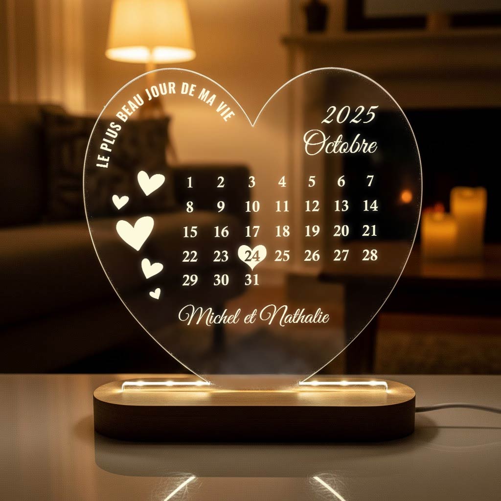 Meilleur Jour du Monde - Lampe décorative cœr
