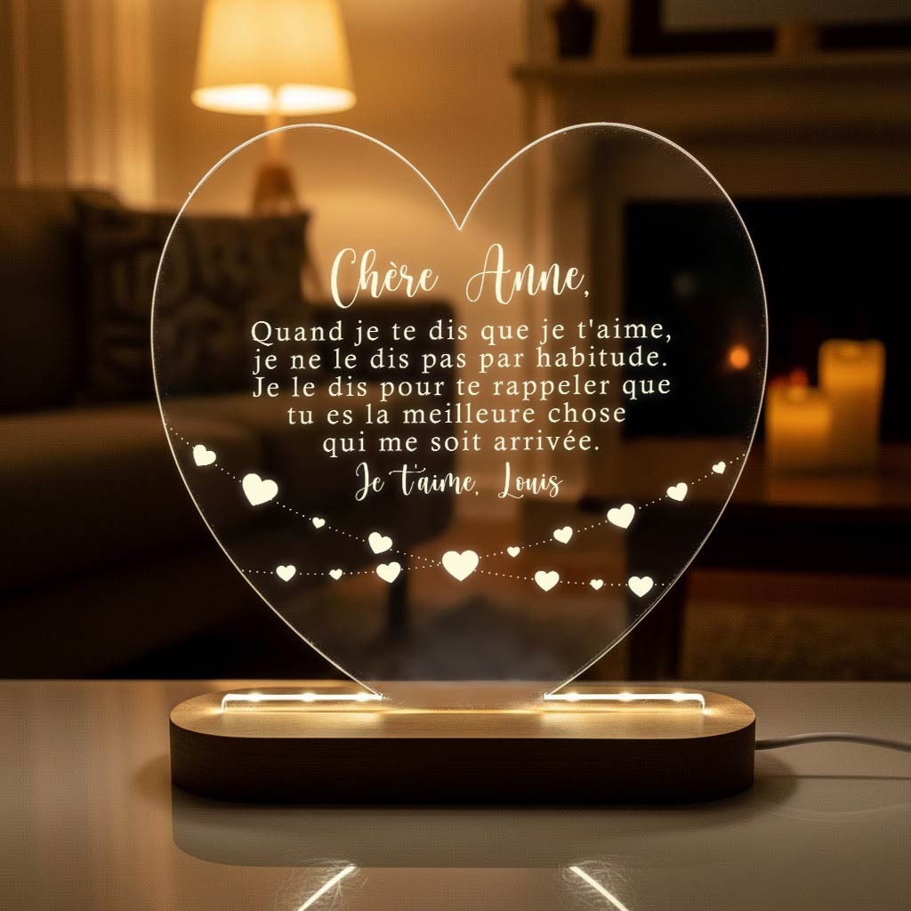 Quand je te dis que je t'aime - Lampe décorative