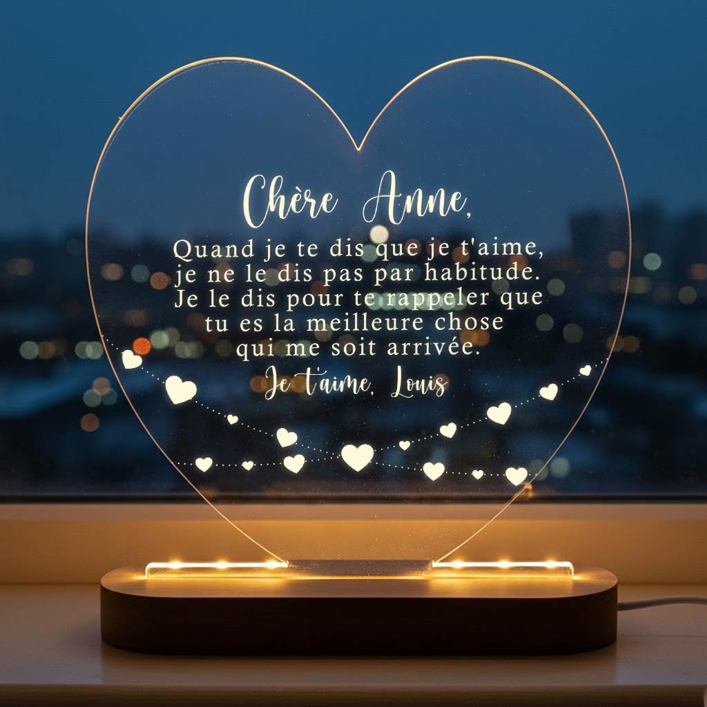 Quand je te dis que je t'aime - Lampe décorative