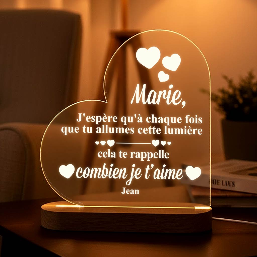 Lampe de rappel pour ton être cher
