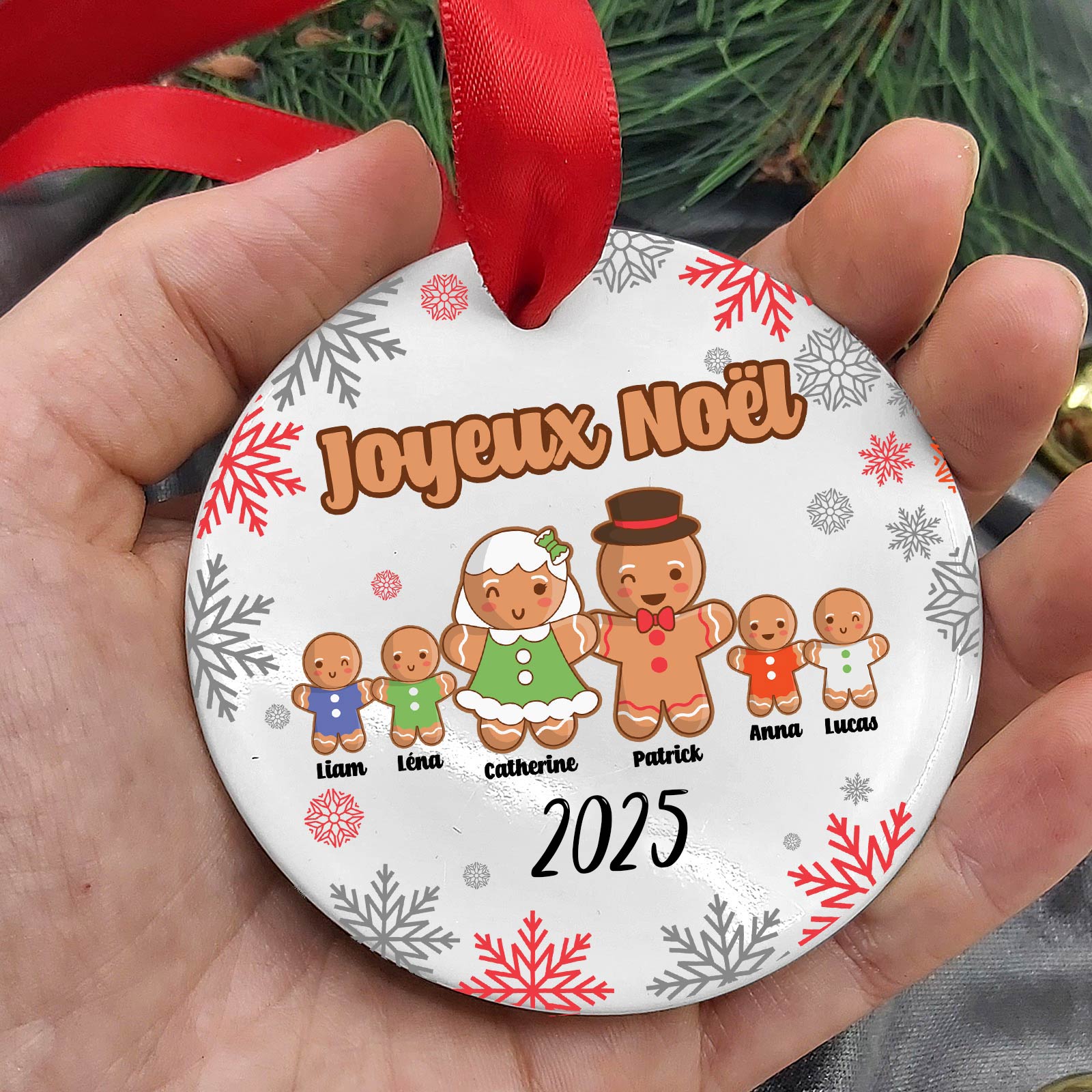Famille Biscuits de Noël - Décoration en céramique