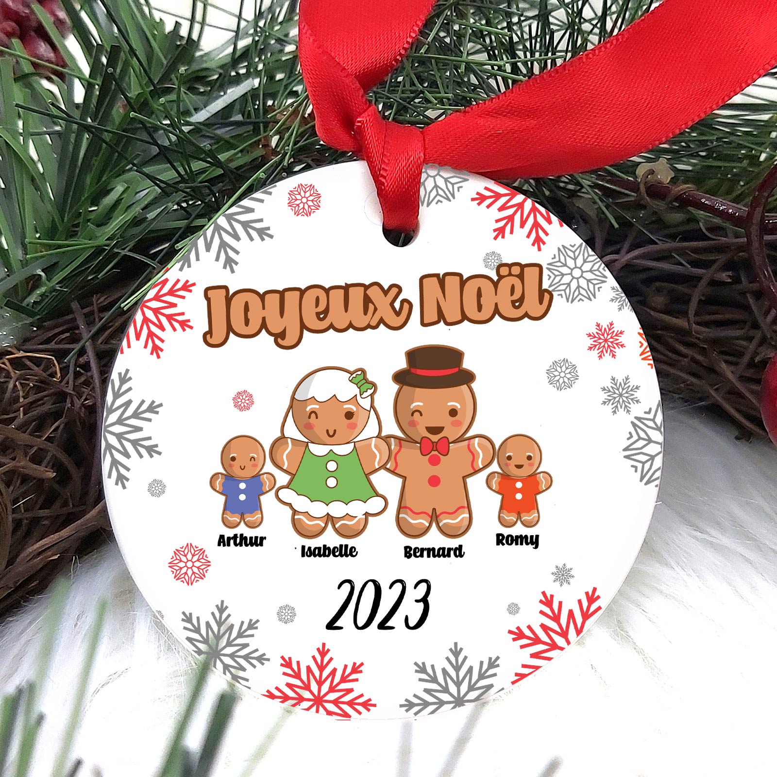 Famille Biscuits de Noël - Décoration en céramique