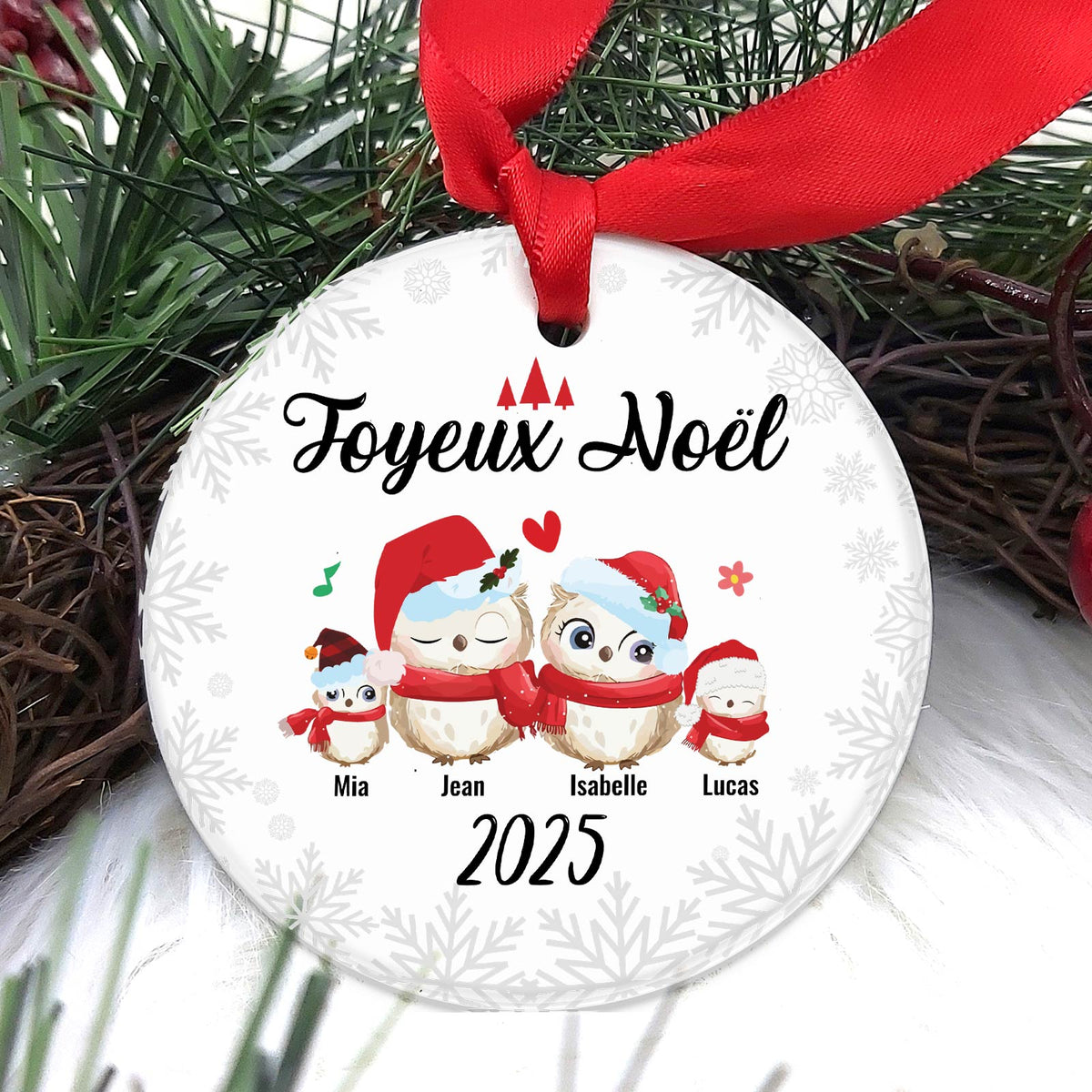 Jolie Famille d&#39;Oiseaux - Décoration en céramique