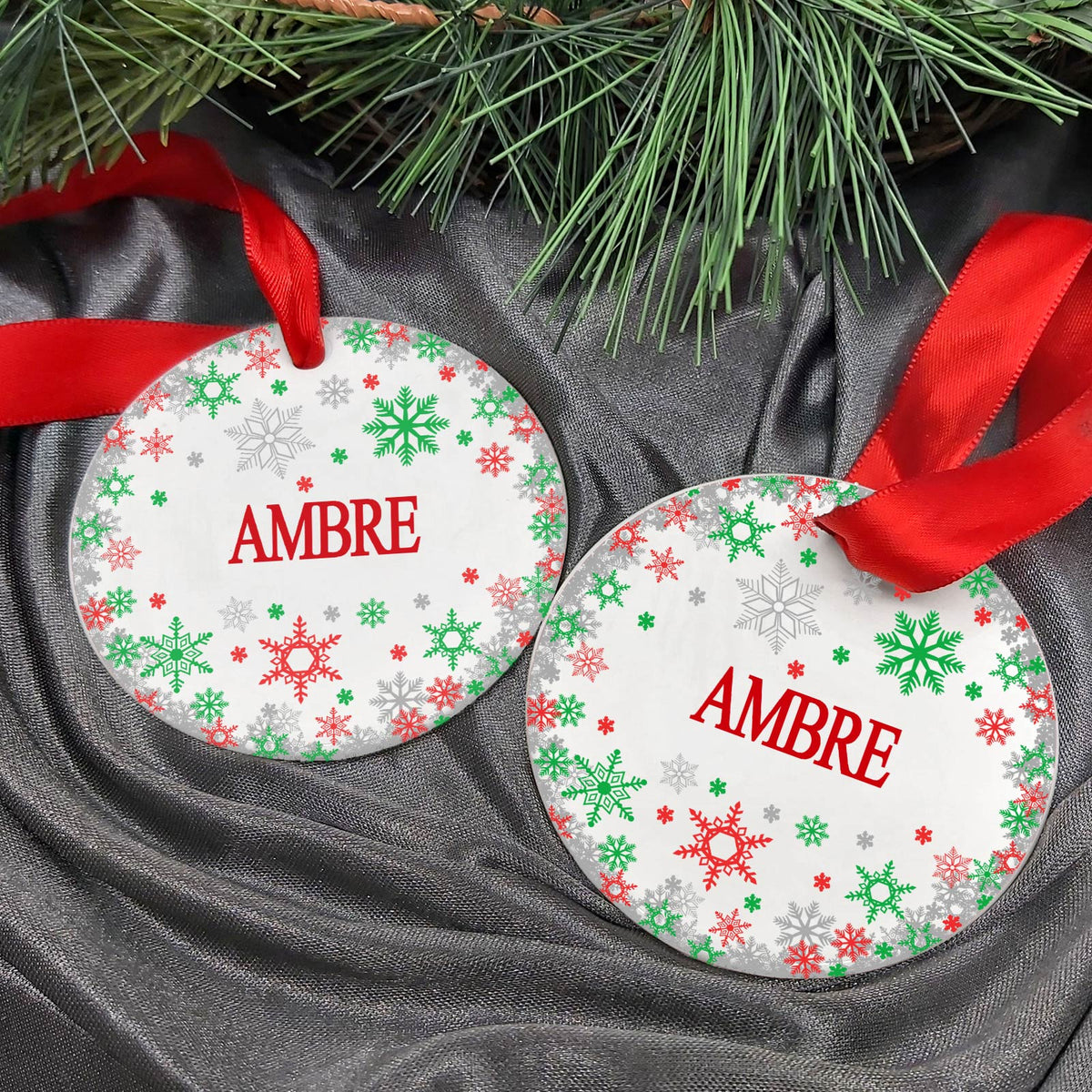 Flocons - Décoration de Noël en céramique personnalisée