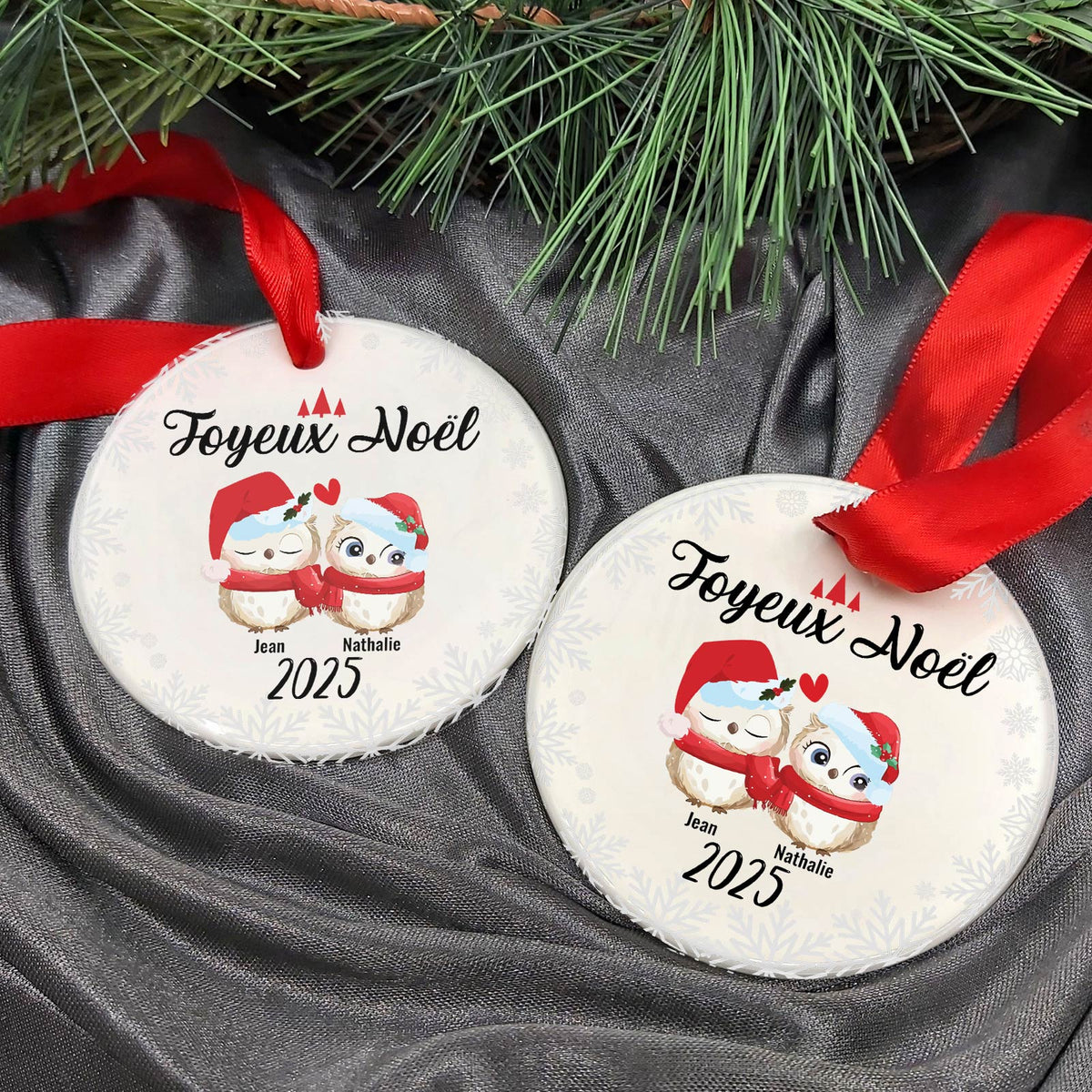 Jolie Famille d&#39;Oiseaux - Décoration en céramique