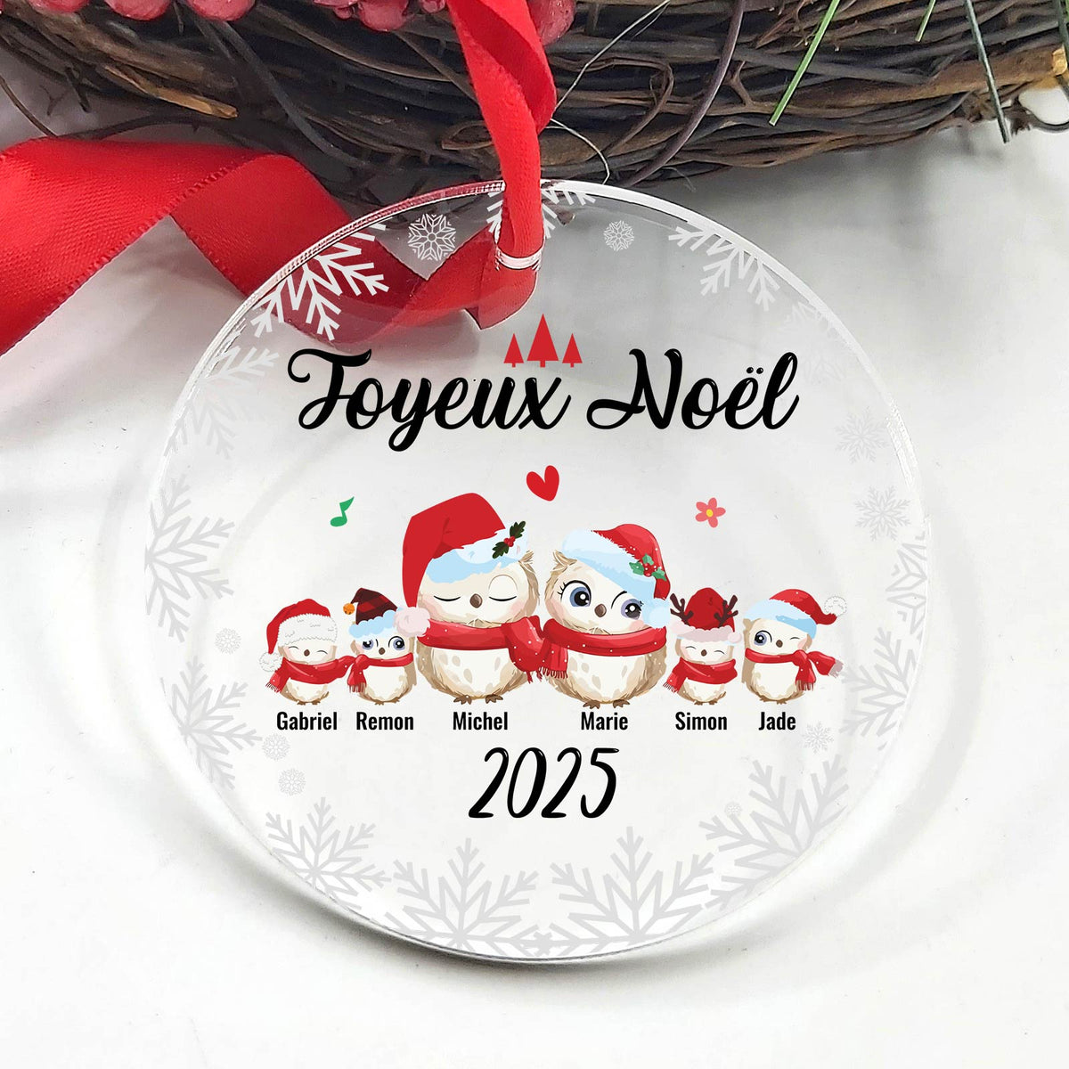 Jolie Famille d&#39;Oiseaux - Décoration en plexiglas