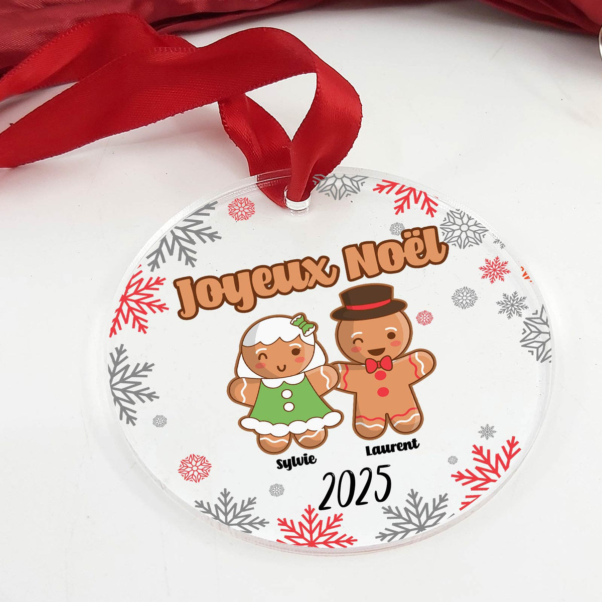 Famille Biscuits de Noël - Décoration en plexiglas