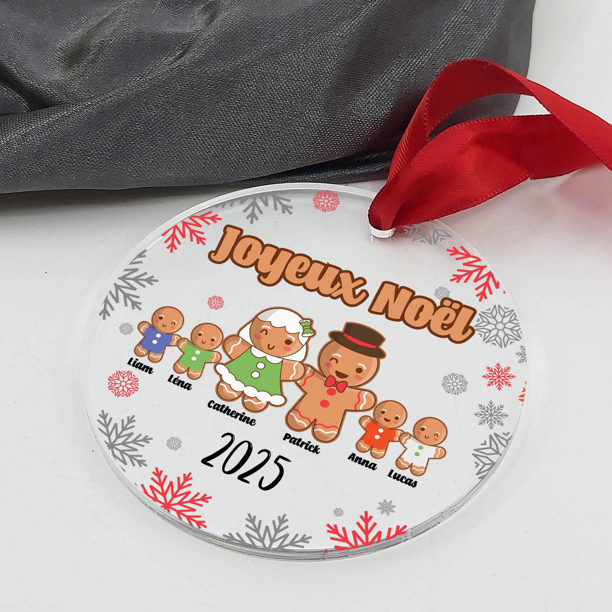Famille Biscuits de Noël - Décoration en plexiglas