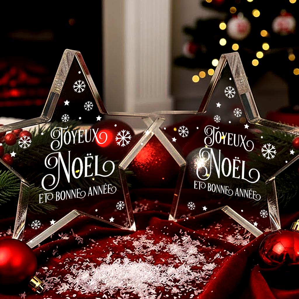 Joyeux Noël et bonne année - Étoile en plexiglas