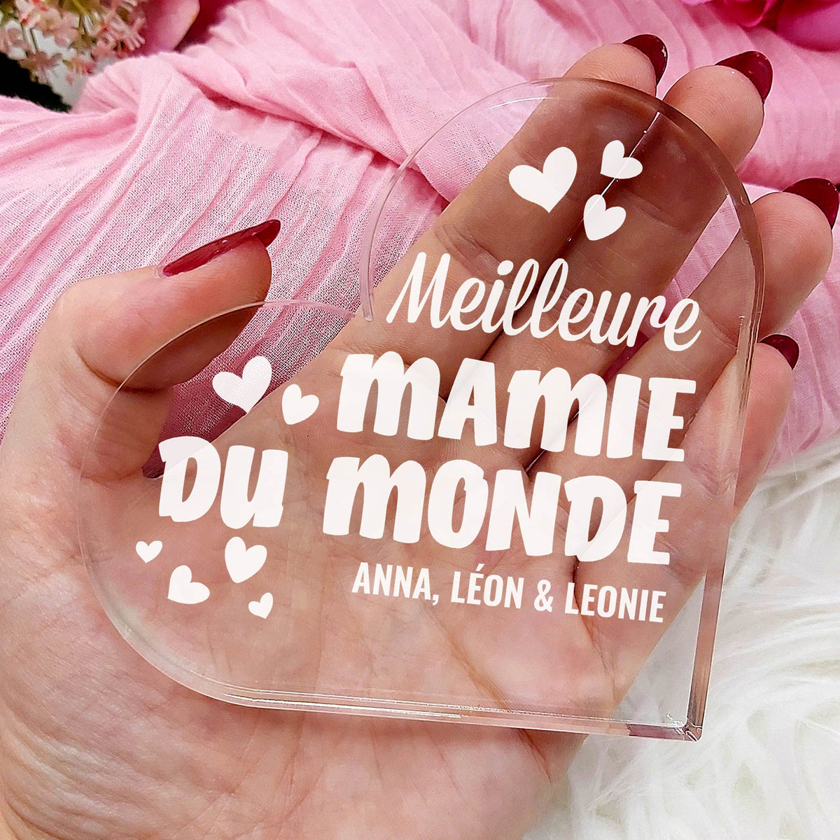 Meilleure Mamie du Monde - Cœur en plexiglas