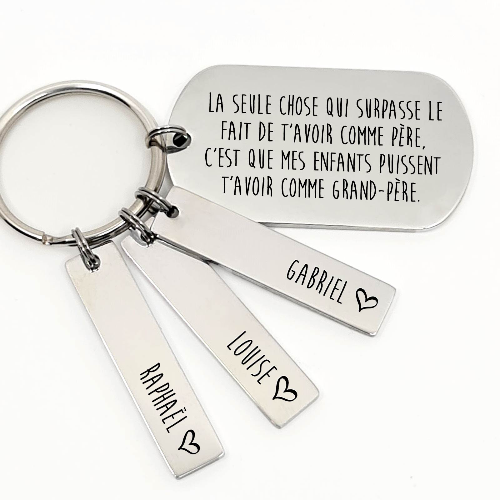 Fier que mes enfants puissent t'avoir comme grand-père - Porte-clés Médaille