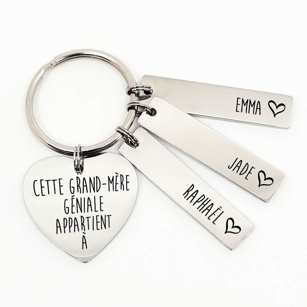 Cette mamie géniale appartient à -  Porte-clés Cœur