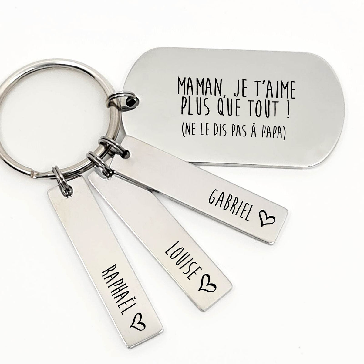 Maman, je t&#39;aime plus que tout ! - Porte-clés Médaille