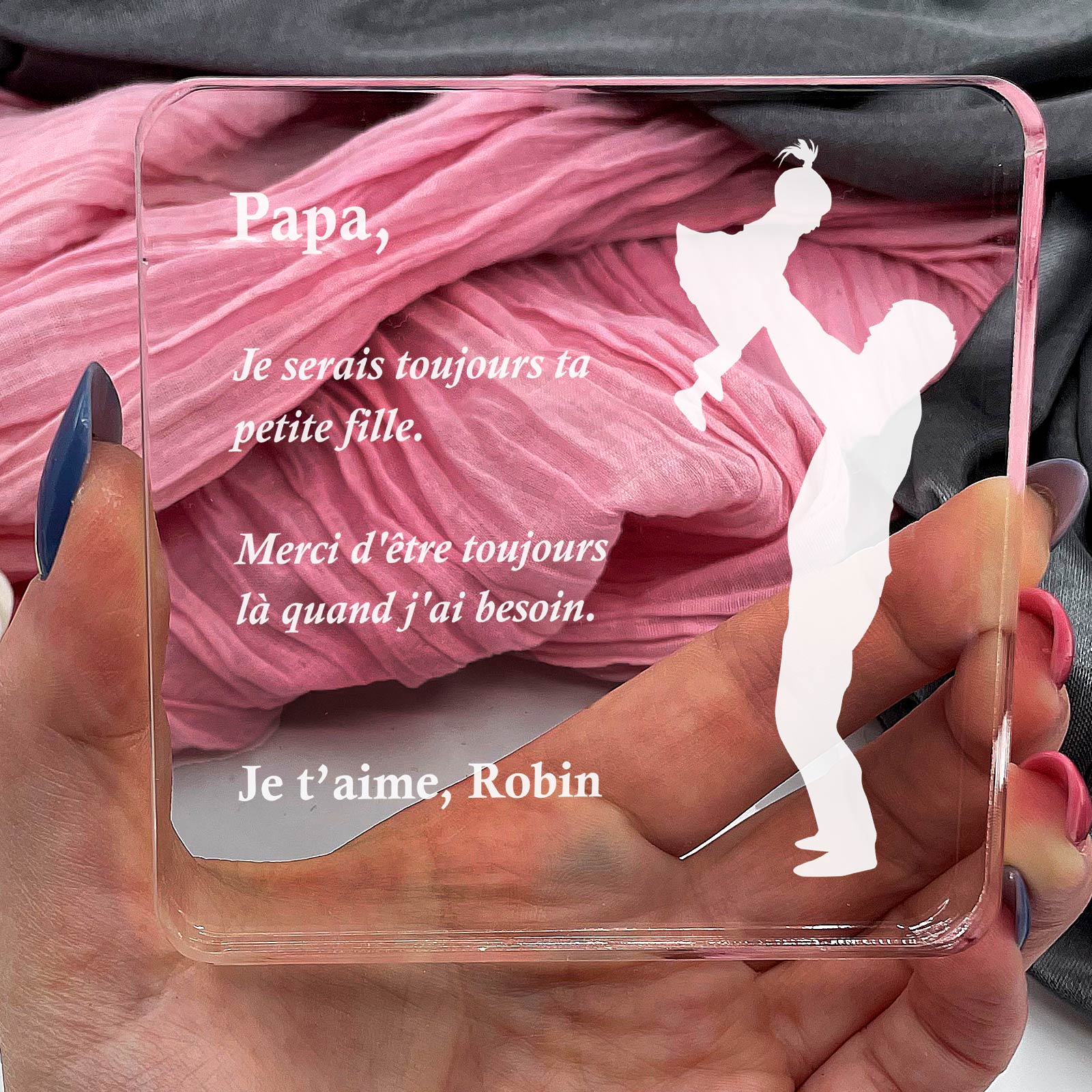 Papa, je serais toujours ta petite fille - Plaque en Plexiglas