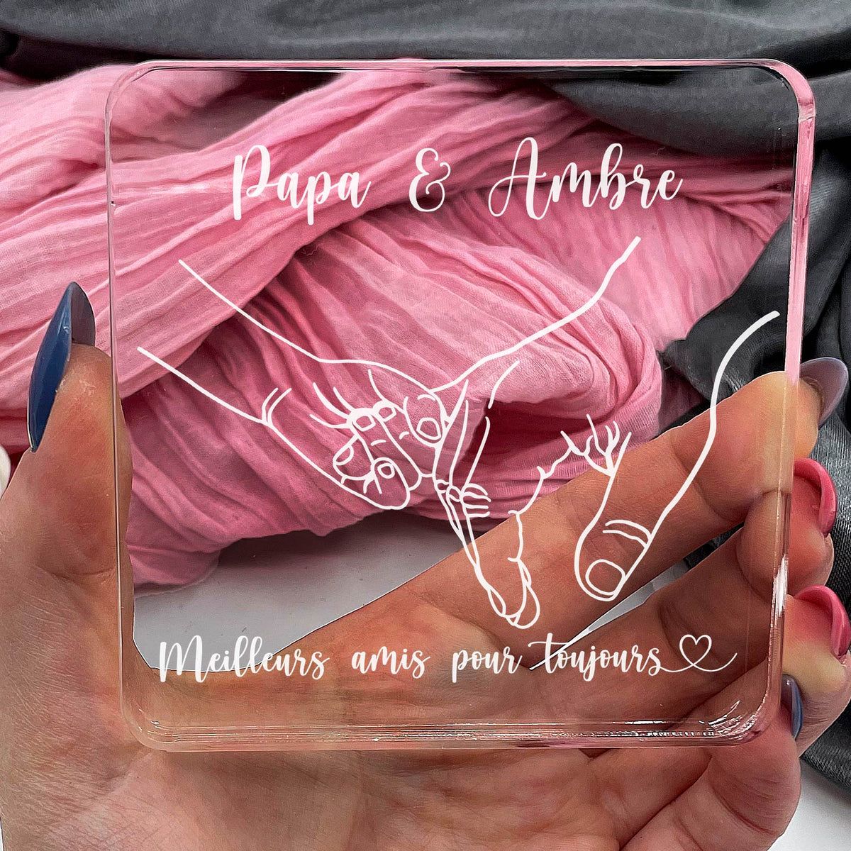 Papa meilleurs amis pour la vie - Plaque en Plexiglas