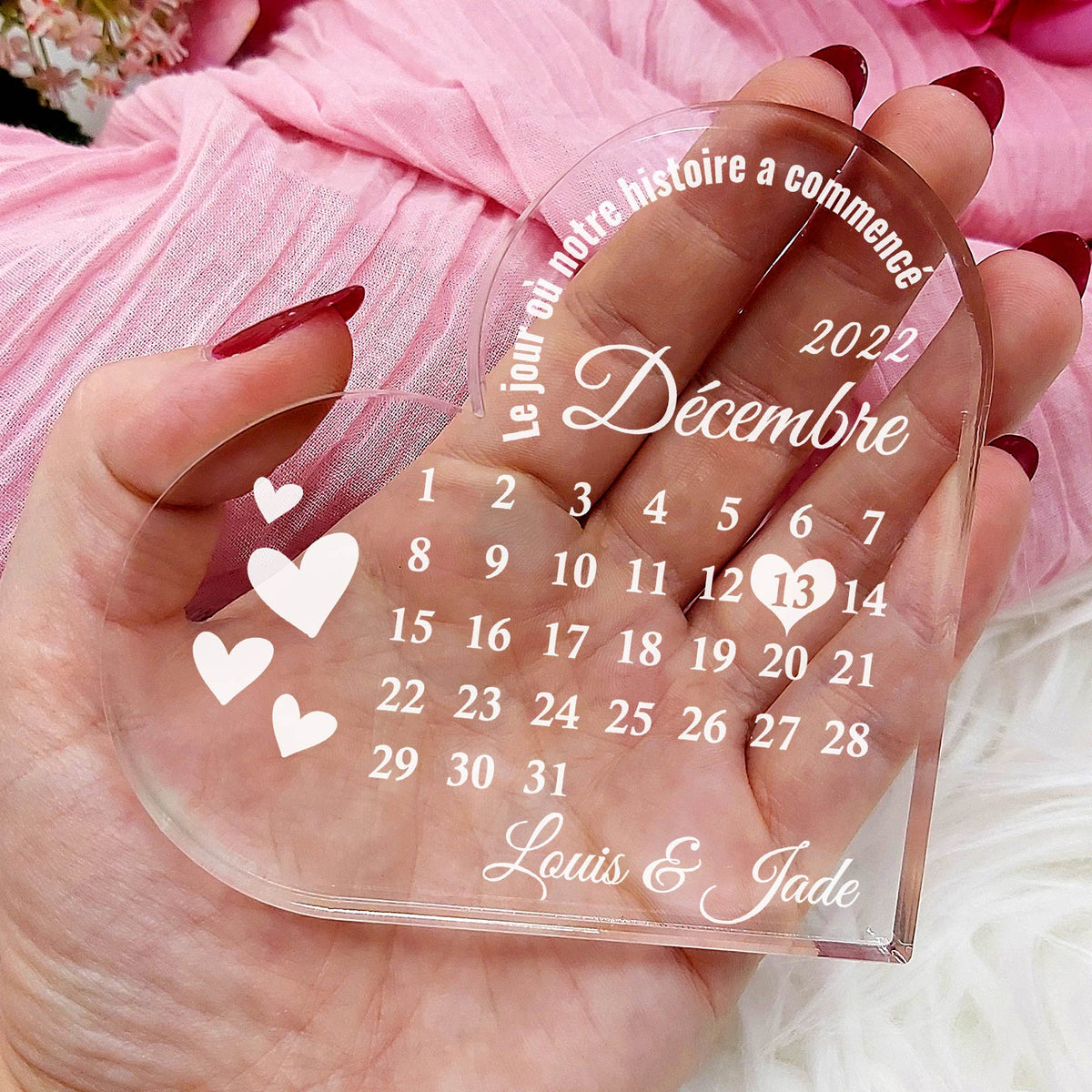 Meilleur Jour du Monde - Cœur en plexiglas