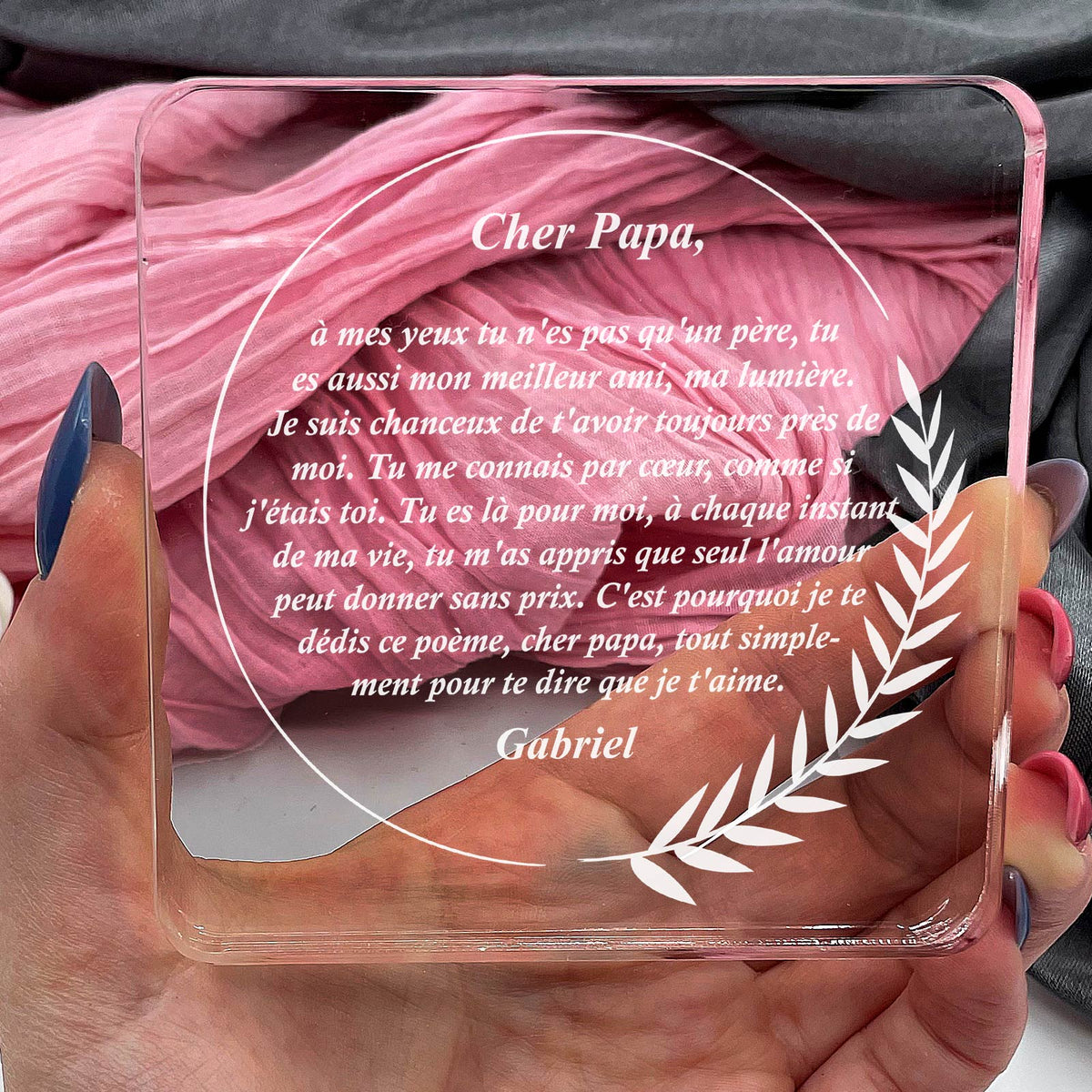 Cher papa, à mes yeux tu n&#39;es pas qu&#39;un père - Plaque en Plexiglas