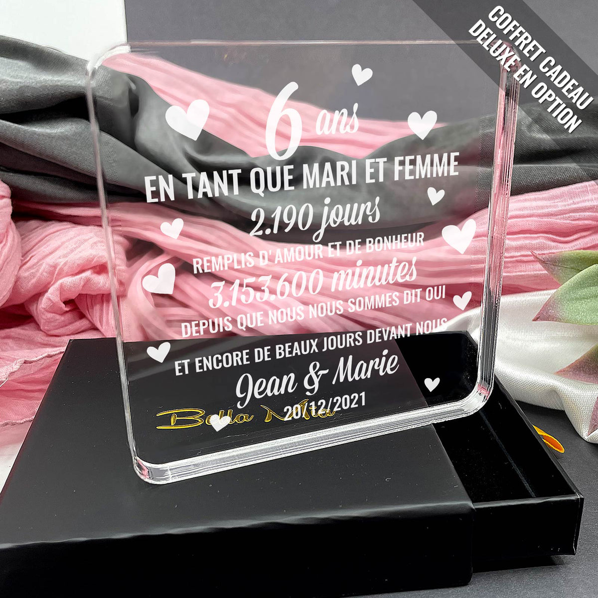 ... an(s) en tant que mari et femme - Plaque en Plexiglas