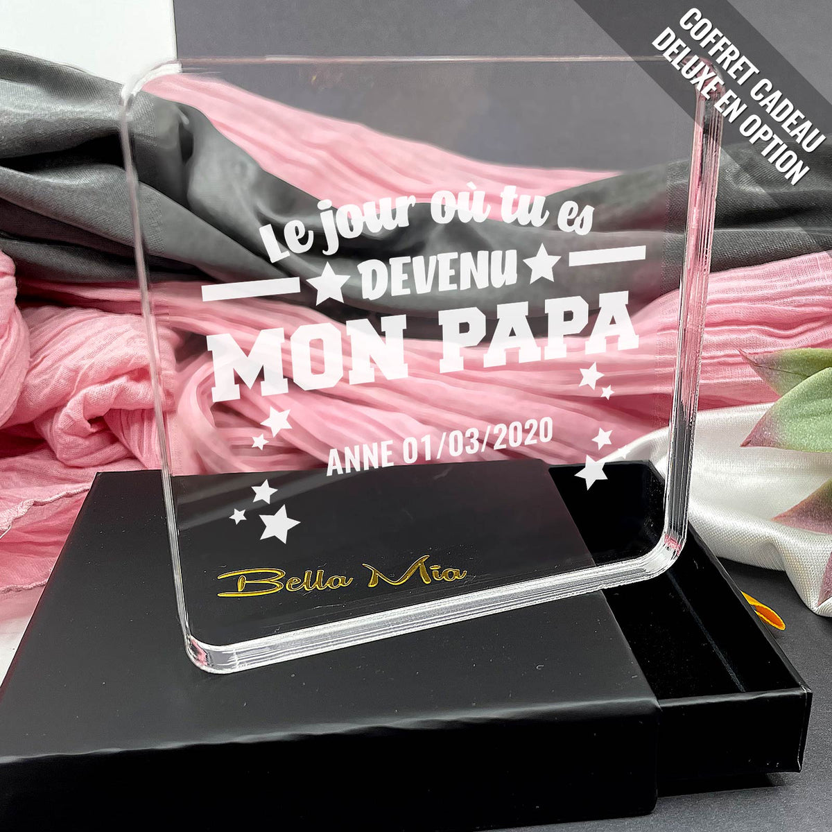 Le jour où tu es devenu mon papa - Plaque en Plexiglas