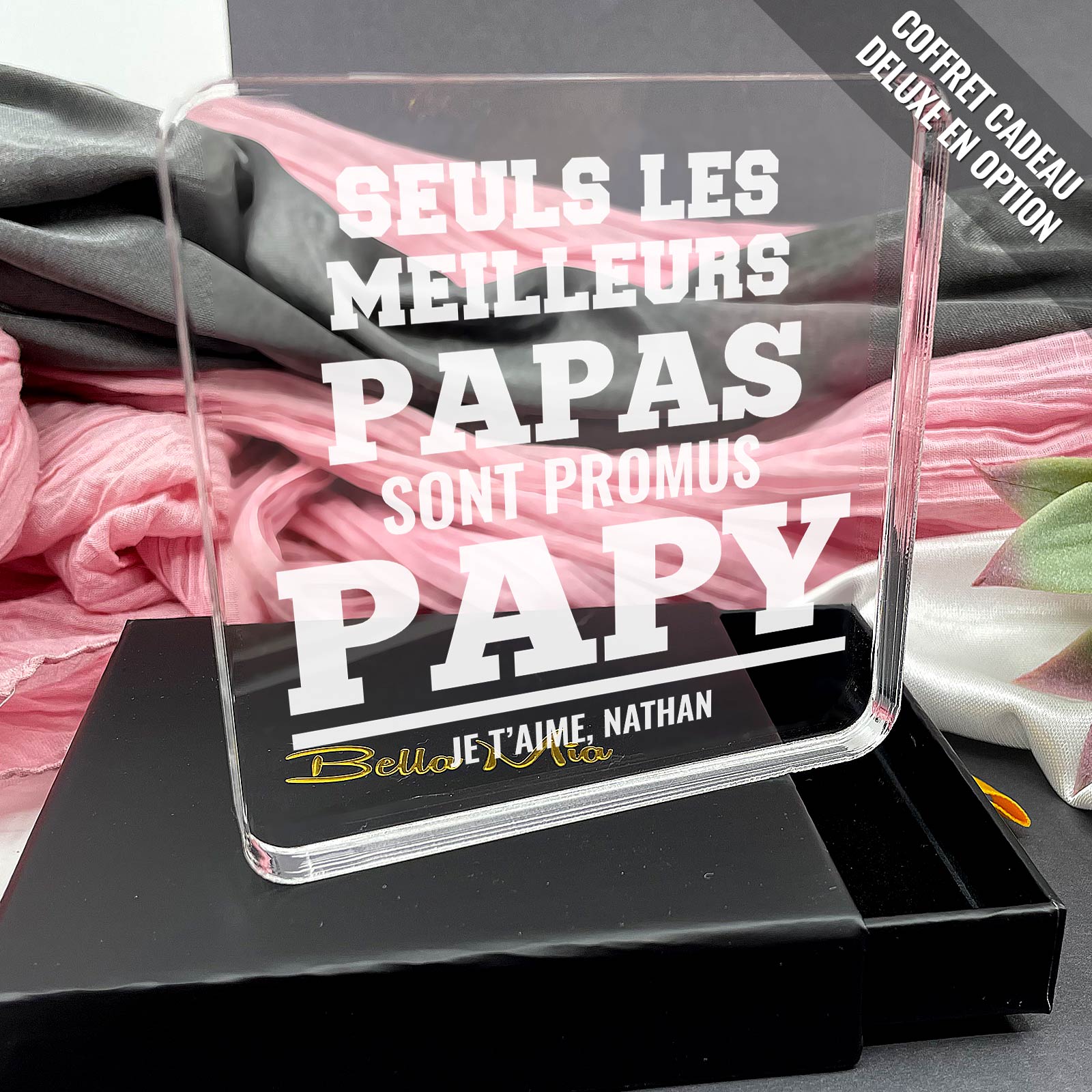 Seuls les meilleurs papas sont promus papys - Plaque en Plexiglas