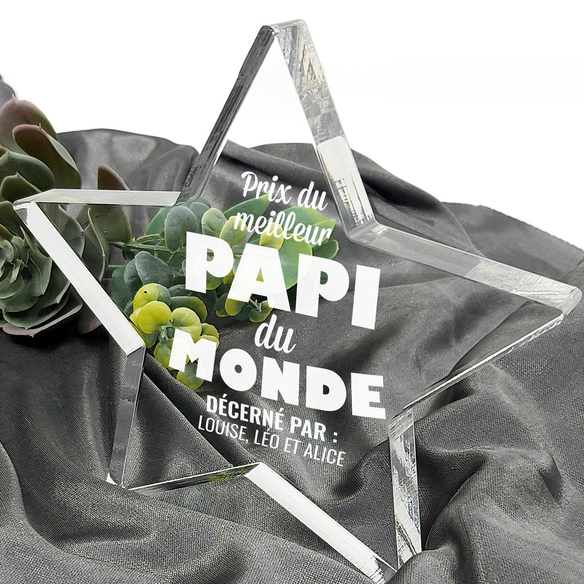 Meilleur papy du monde - Étoile en plexiglas