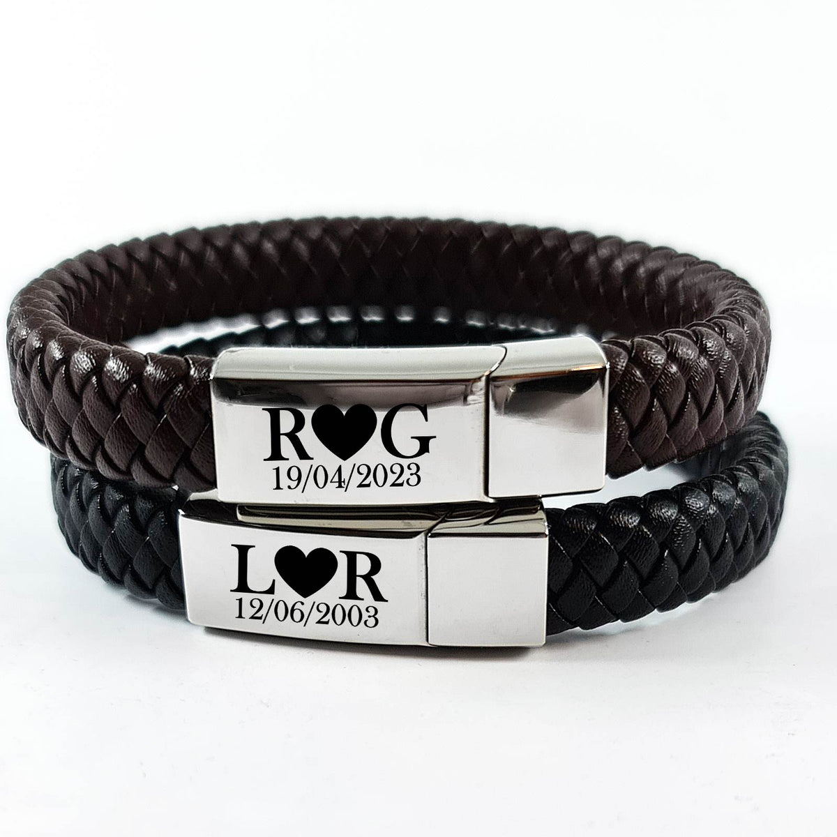 Bracelet avec initiales et date