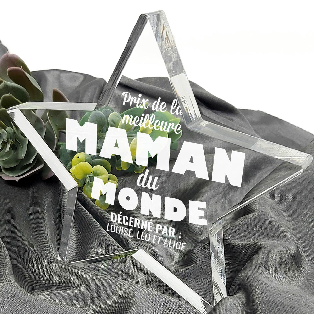 Prix de la meilleure maman du monde ! - Étoile en plexiglas