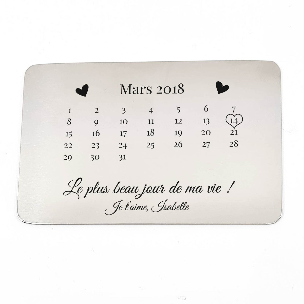 Le plus beau jour de ma vie ! - Carte de Portefeuille