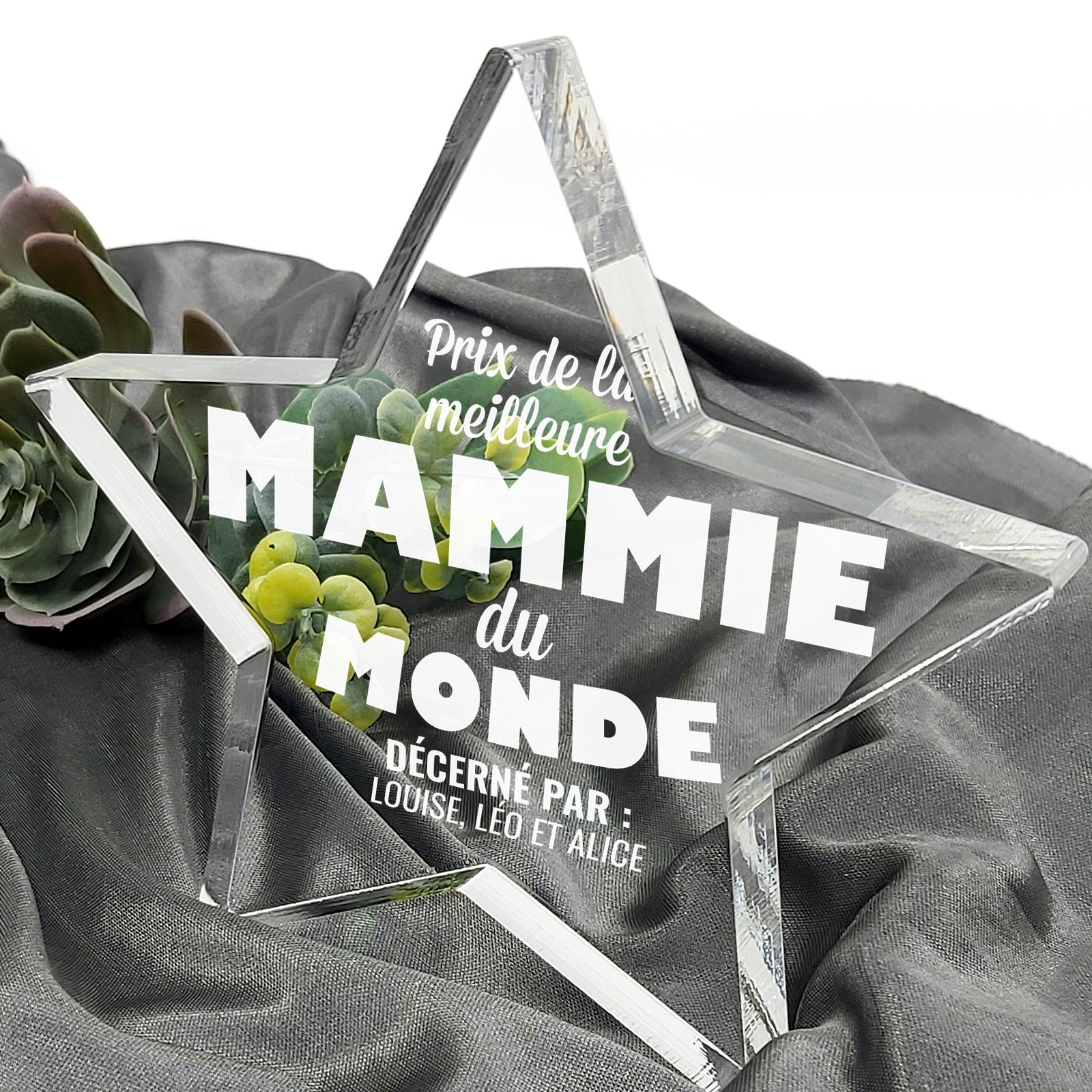 Meilleure mamie du monde - Étoile en plexiglas